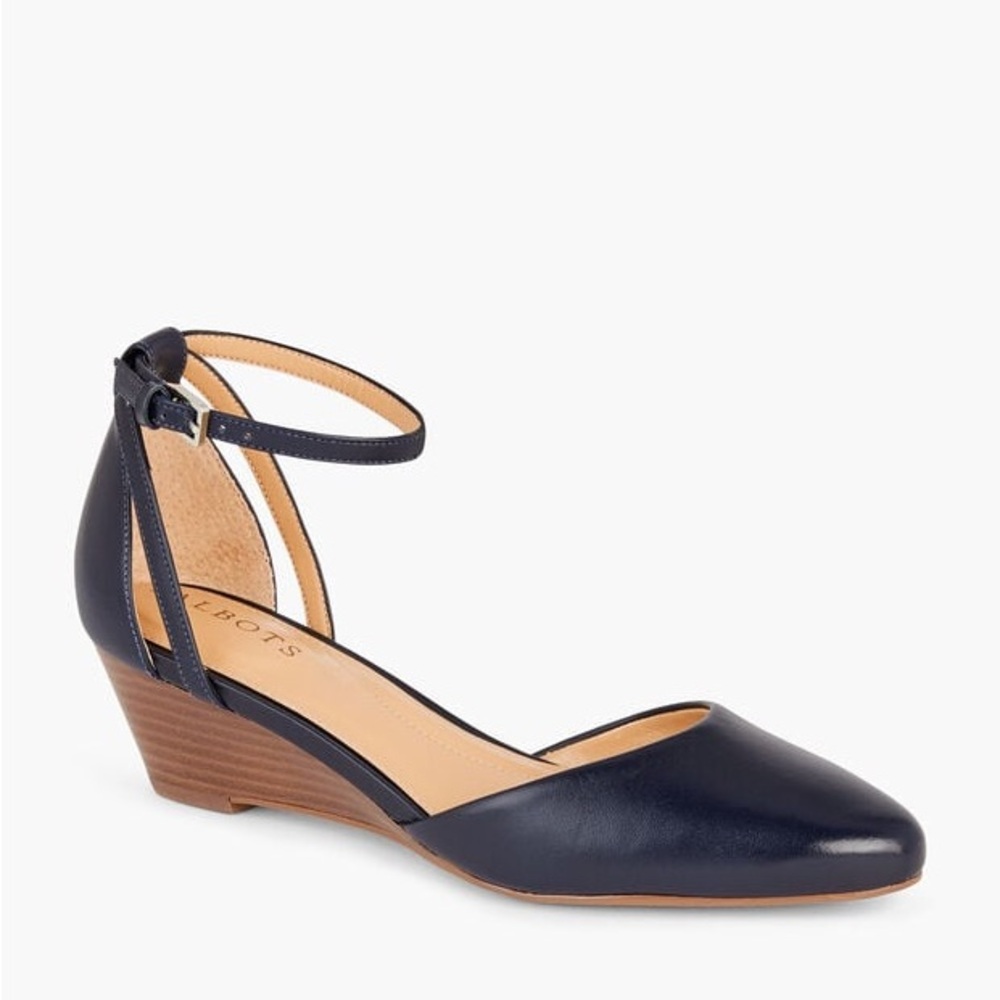 Talbots Navy Wedge Shoe Size 10